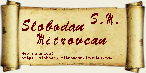 Slobodan Mitrovčan vizit kartica